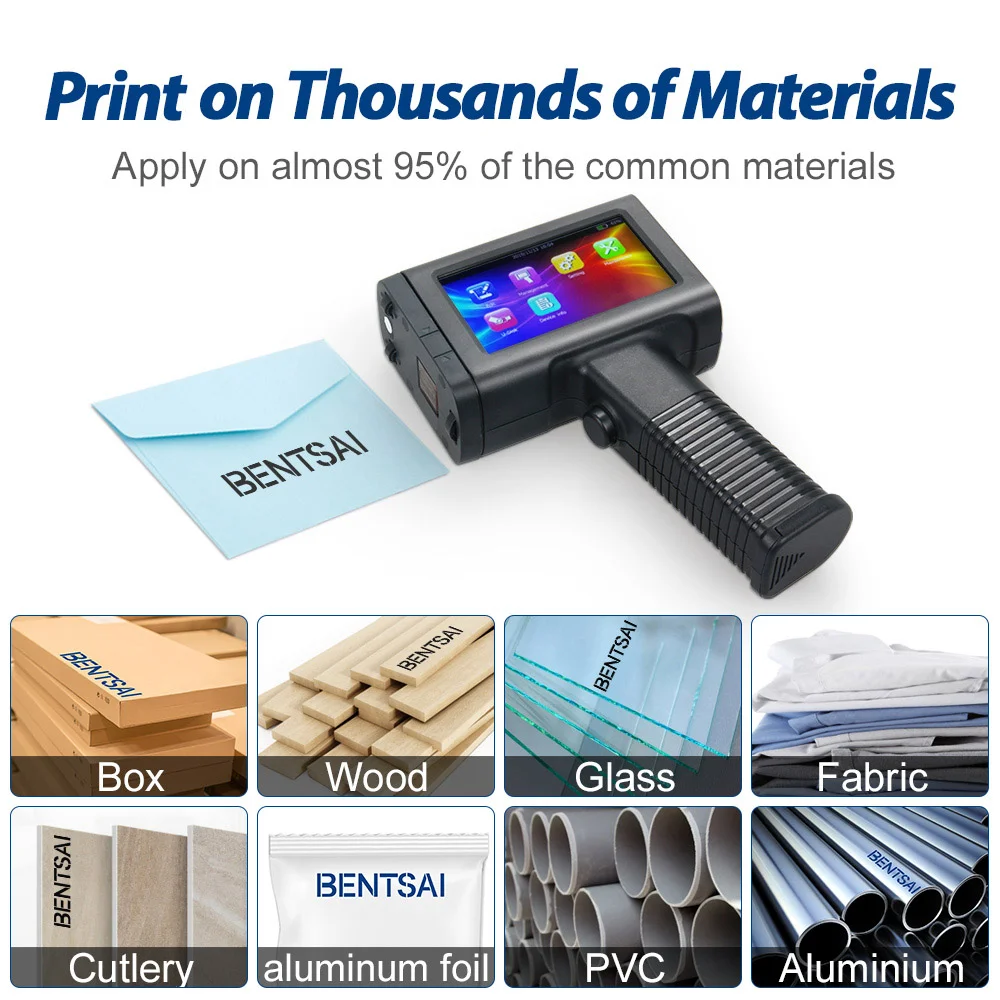 Handheld inkjet printers are able to print on various types of material