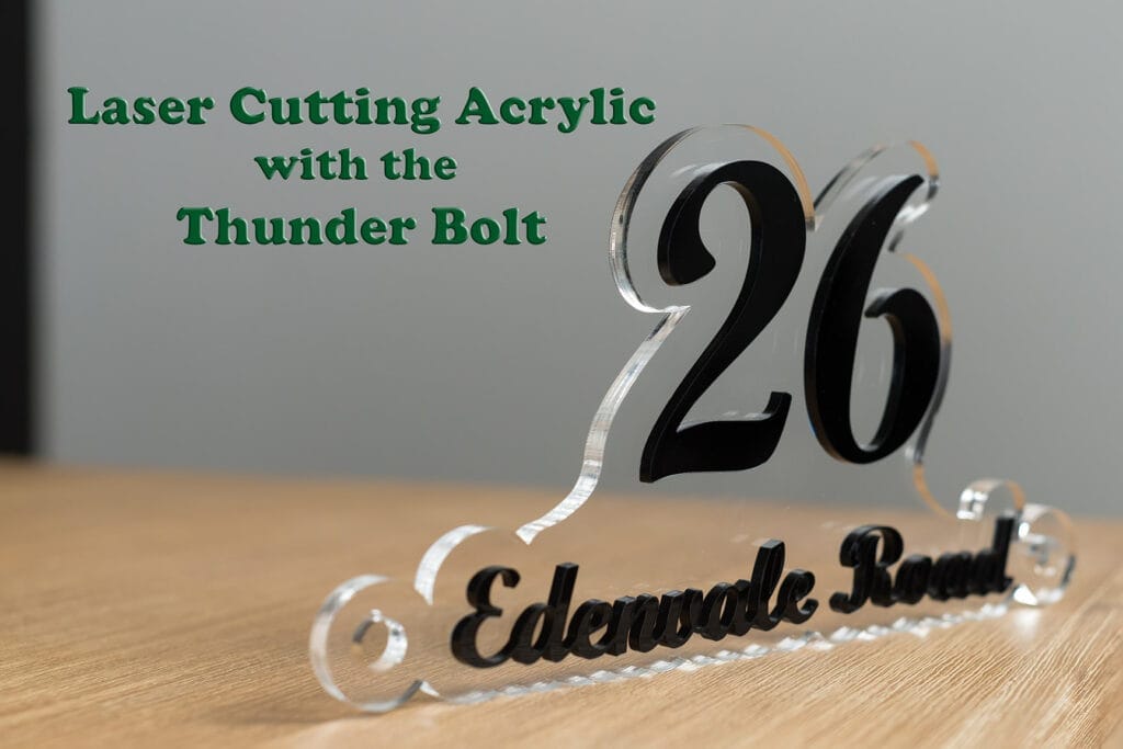 laser cutting 10mm clear cast acrylic