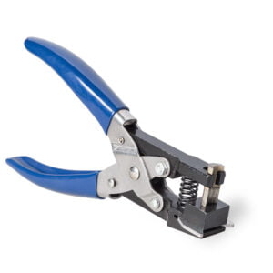 hand tool for punching round corners in metal