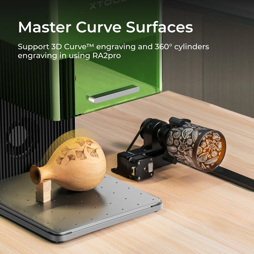 xTool F1 Ultra can engraved on curved surfaces