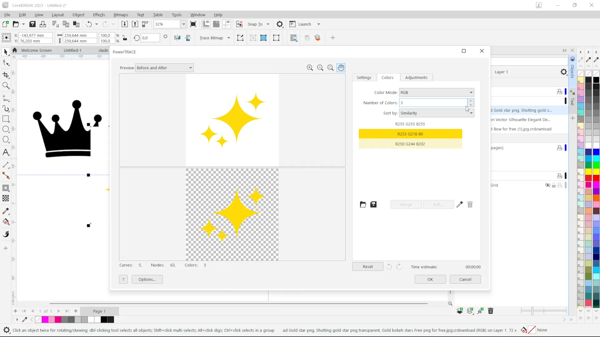 Converting artwork into laser-ready vectors for a laser cut acrylic sign in CorelDRAW