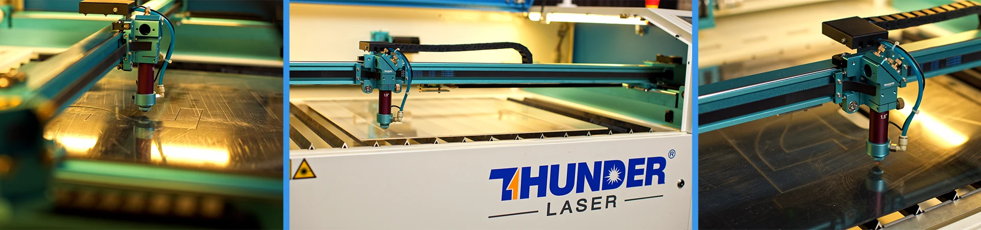 Thunder Laser machine cutting acrylic components for a modern house number sign, demonstrating the laser cutting process used to manufacture custom acrylic address plaques and floating house number signs.