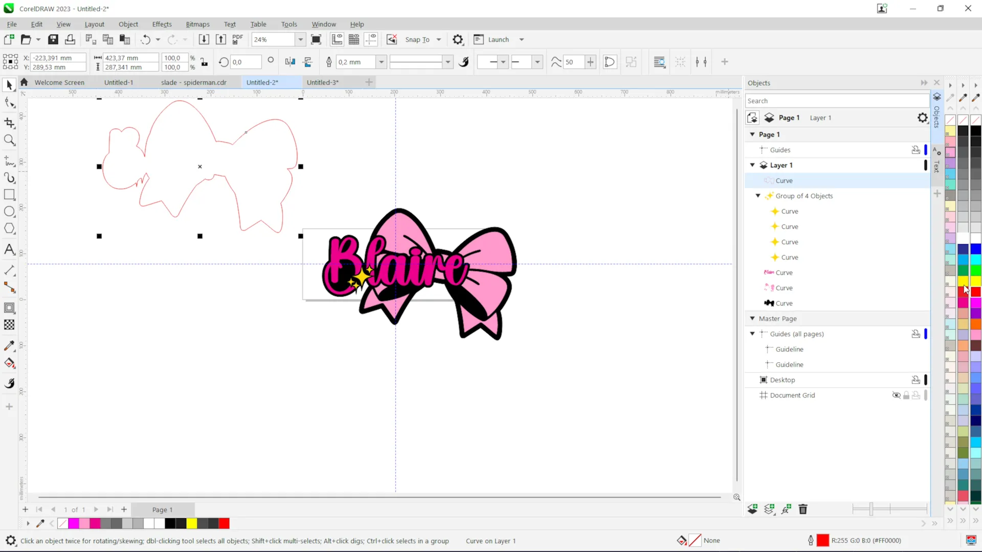 Creating a puzzle-fit assembly system for a laser cut acrylic sign in CorelDRAW