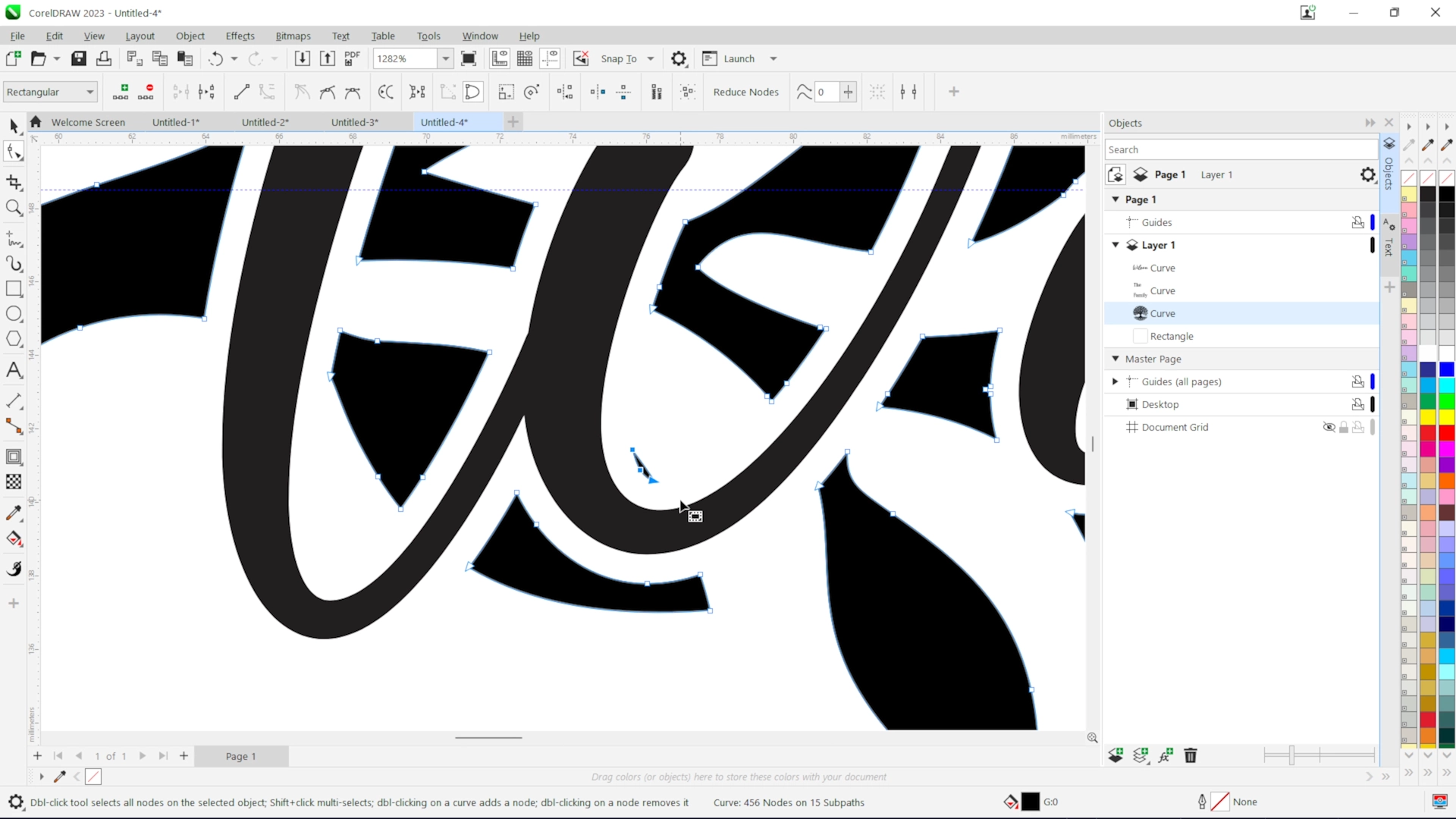 Cleaning vector nodes in CorelDRAW for an acrylic coaster engraving design