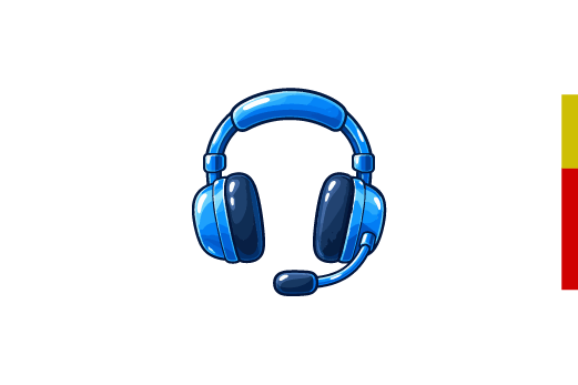 Customer-support headset representing technical support
