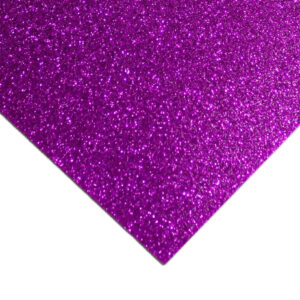 Purple glitter acrylic sheet with bright sparkling flecks.