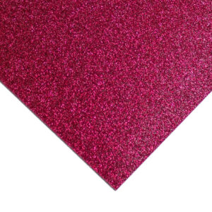 Deep red glitter acrylic sheet with dense sparkle.