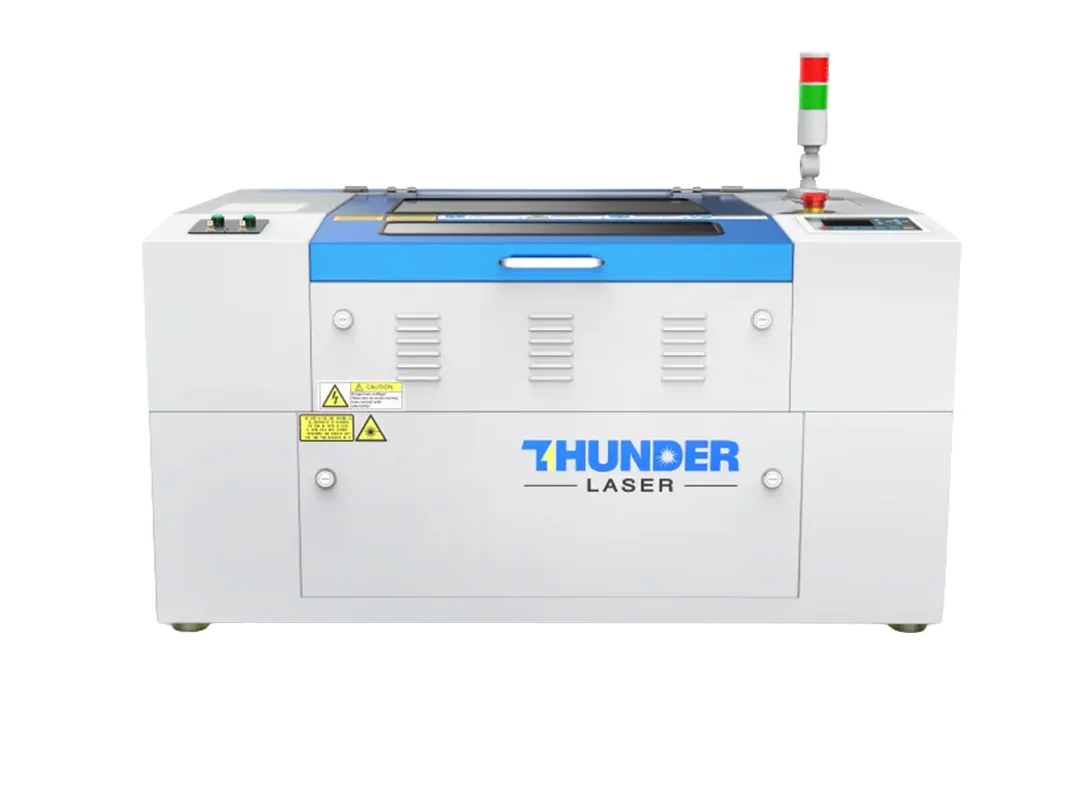 Front view of a Thunder Laser Nova 24 CO₂ laser cutter